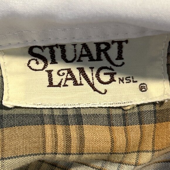 Plaid Blouse Long Sleeve Button Down Prairie Collared Top Career Casual Size XL‎ - Picture 4 of 7